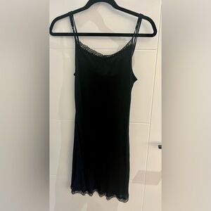VINTAGE Black Slip Dress